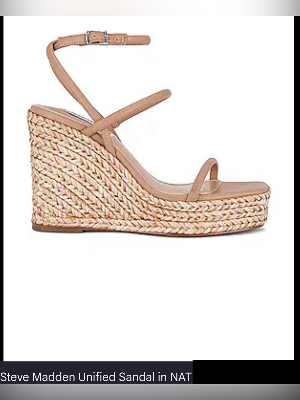 Steve Madden Unify Platform Wedge Espadrille Sandals, Natural Multi Size: 11 NWT - Picture 1 of 7